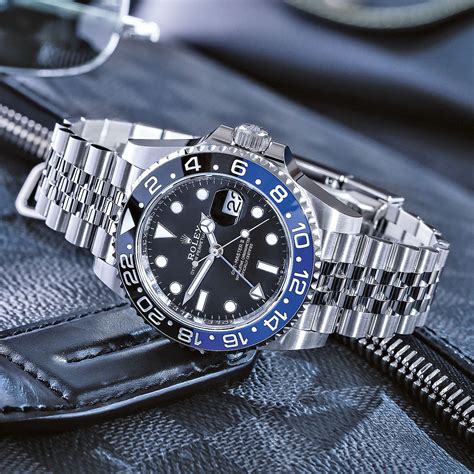 rolex gmt batman clasp|Rolex gmt Batman watch.